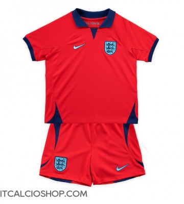 Inghilterra Seconda Maglia Bambino Mondiali 2022 Manica Corta (+ Pantaloni corti)